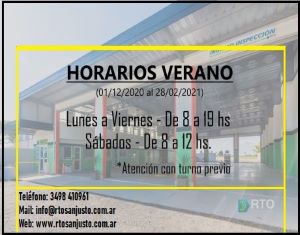 rto nuevos horarios 